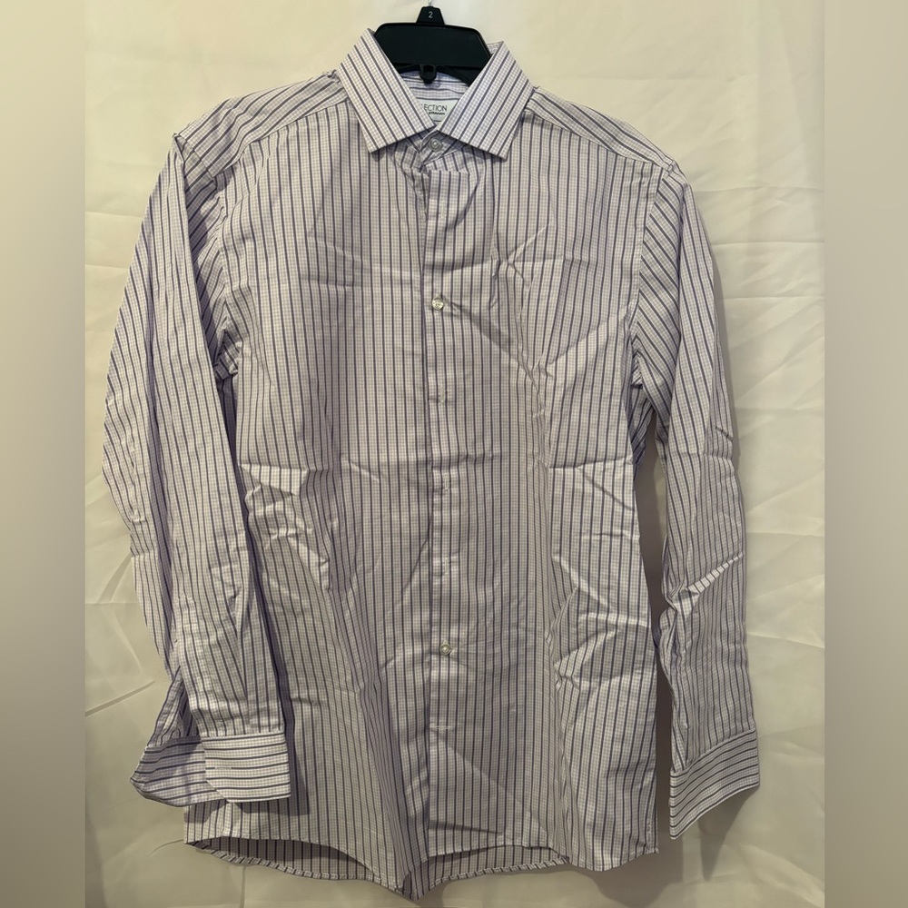 Collection‎ by Michael Strahan Men's
Shirt Purple/White Size 16 34/35